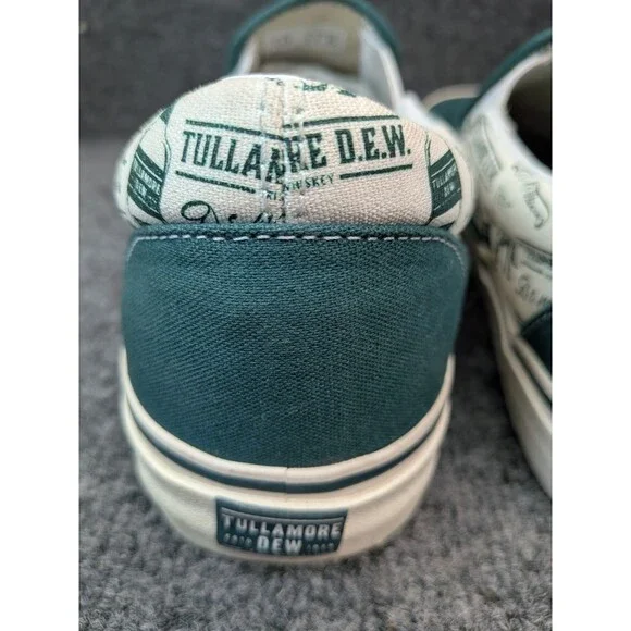 Tullamore Whiskey Slip On Skateboard Shoes Size 10 Green & White Excellent Cond. - Picture 7 of 16